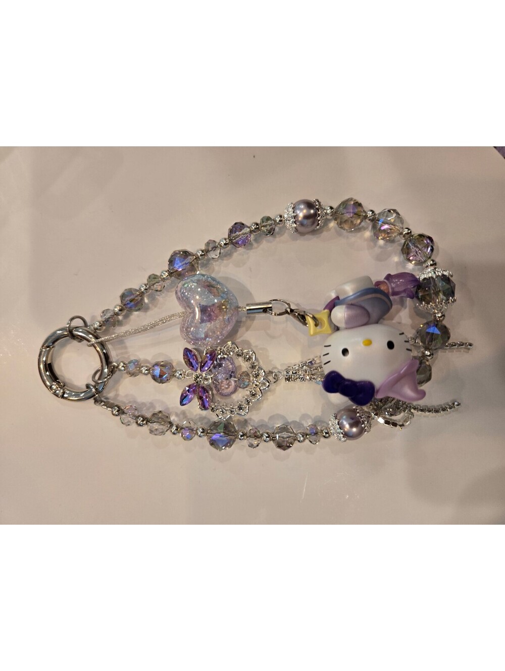 Hello Kitty witch beaded keychain